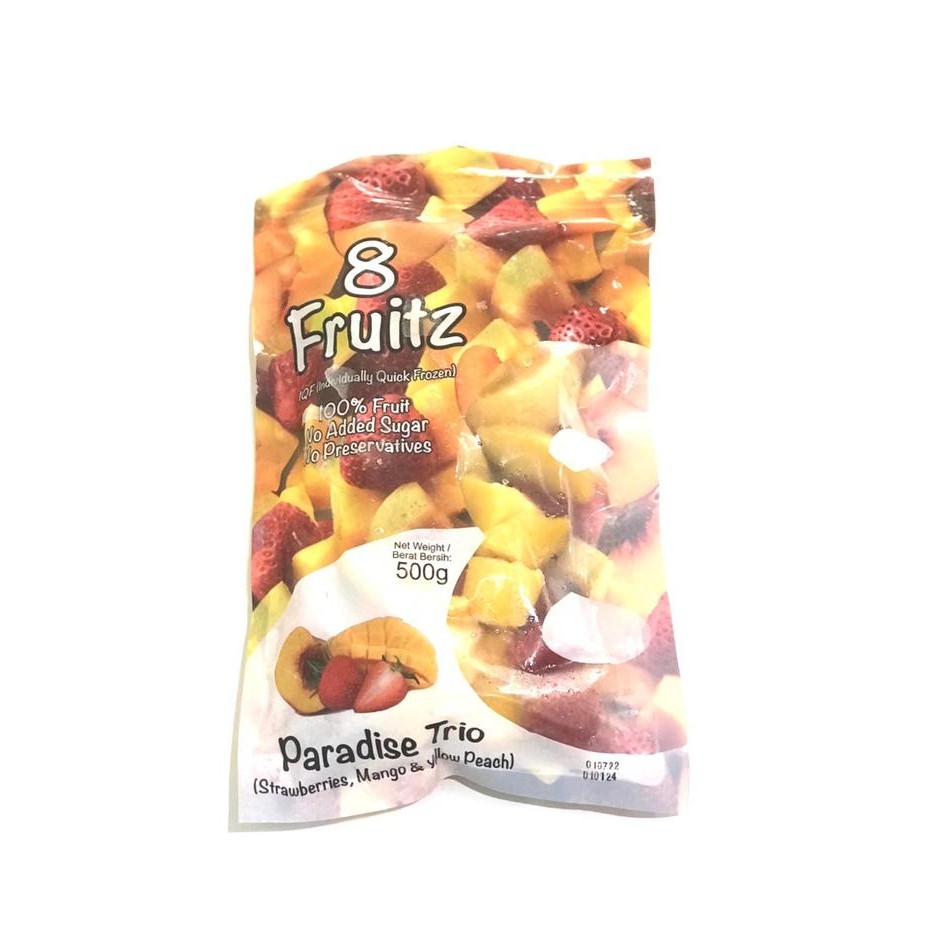 

Pilihan- 8 Fruitz Iqf Paradise Trio (Strawberry, Mango & Yellow Peach) 500Gr