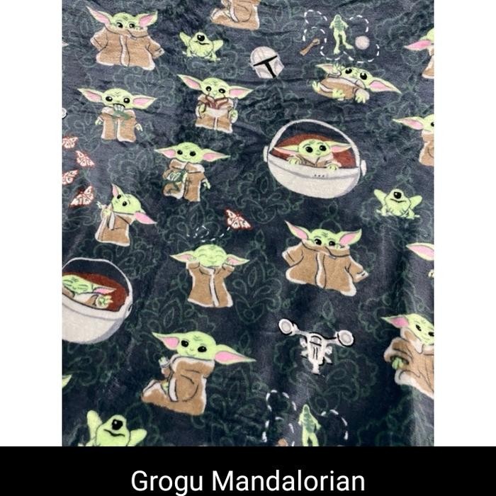 Bisa Termin Selimut Impor Star Wars Alien Grogu Mandalorian Baby Yoda