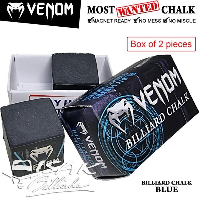 

OJ Venom Chalk Black - box 2pc - Ready Billiard Chalks Kapur Biliar Hitam