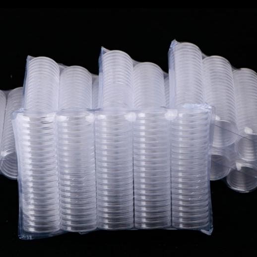 

OJ Pelindung koin Kapsul coin bening bulat 20 mm transparan