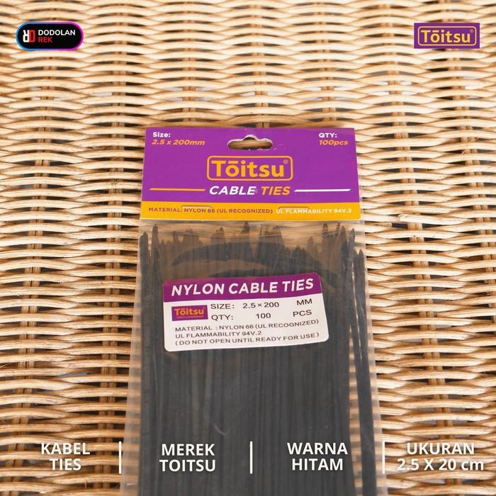 

OJ Kabel Ties / Kabel Tis 2,5 x 200 mm Nylon Tebal Berkualitas