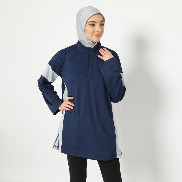 Pilihan- Hia Everywear Jenna Top Baju Olahraga Wanita Dry Fit Navy