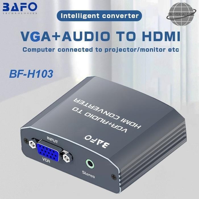 Terbaik Bafo Vga+Audio To Hdmi Converter Bf-H101 Terlariss 