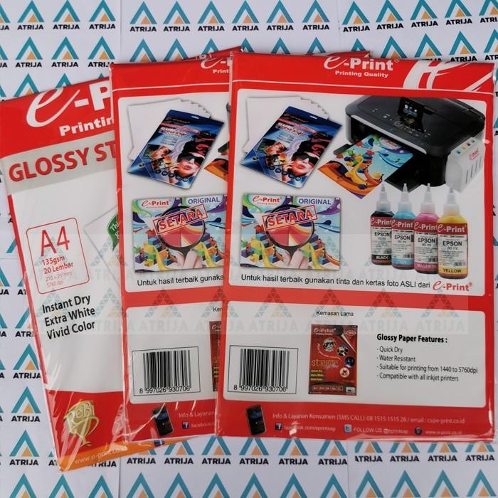 

Glossy Sticker Paper E-Print Kertas Sticker A4