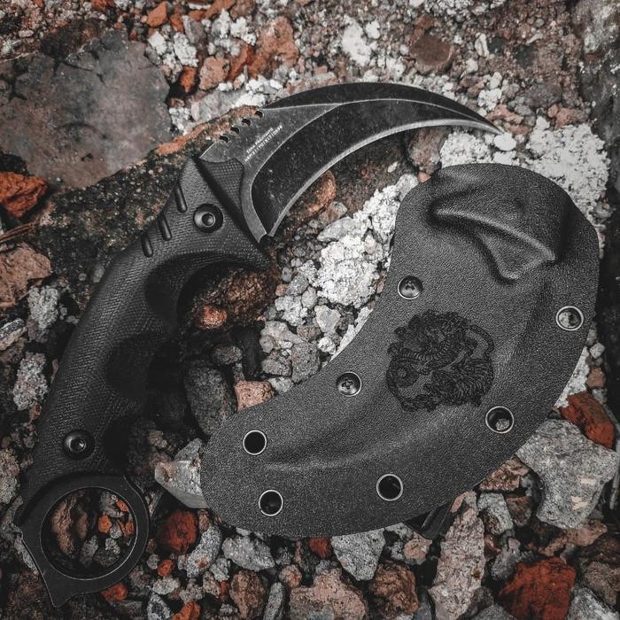Karambit Bahan Baja Polos Baja Original