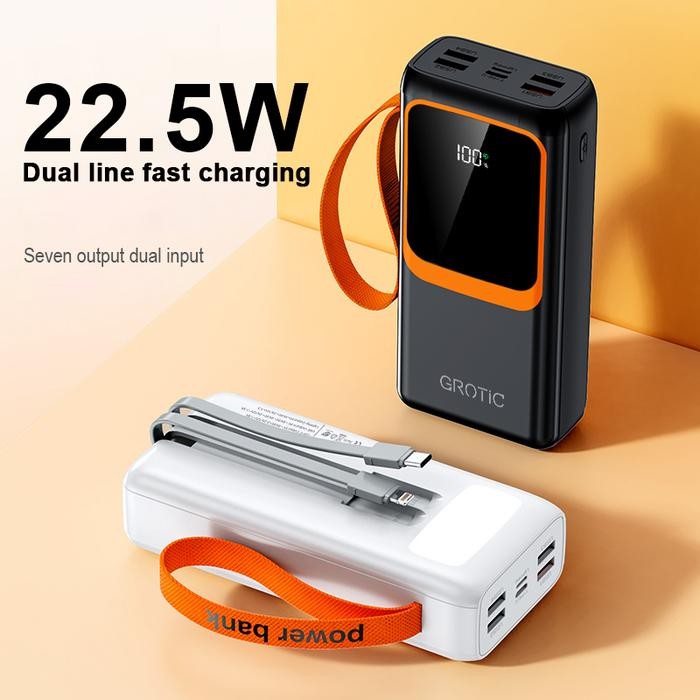 Acmic Techlife - Powerbank Fast Charging Grotic 22.5W - 7 Output 30000Mah Yb020