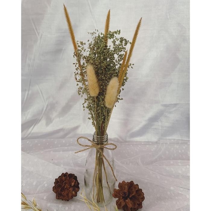 HIASAN MEJA MINI D/ bunga kering dekorasi aesthetic