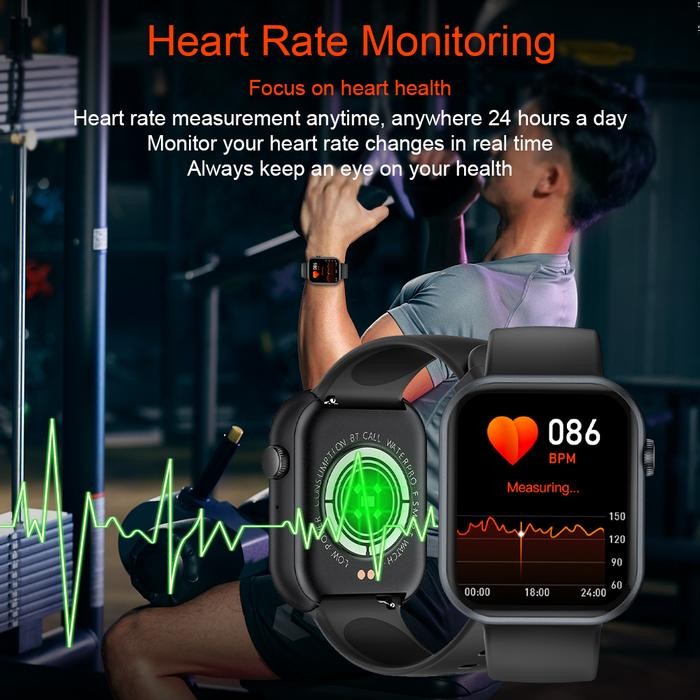 BIDEN SmartWatch 1.83 inch Bluetooth Call Jam Tangan Calculator Custom Wallpaper Smart Watch IP67