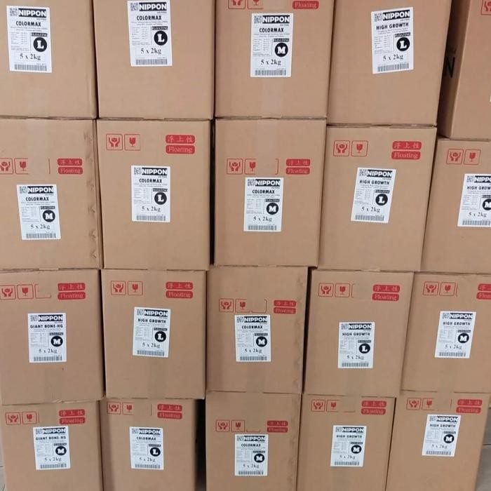 PAKAN PELET IMPORT IKAN KOI ORIGINAL NIPPON KOI FOOD 10KG 1DUS