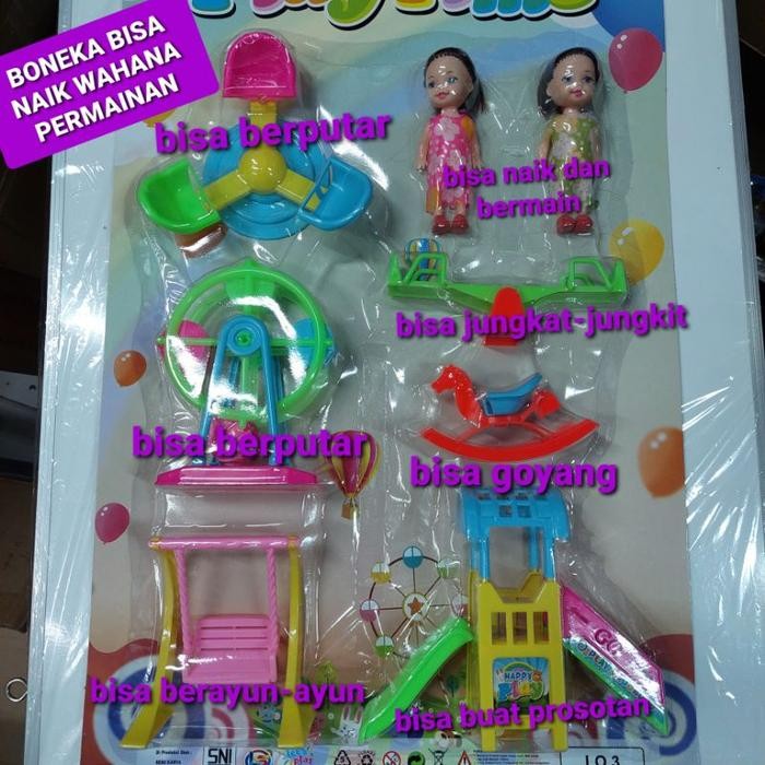 MJ mainan boneka barbie kecil anak berbie kelly lengkap dengan mainannya - PLAY TIME SET LO3