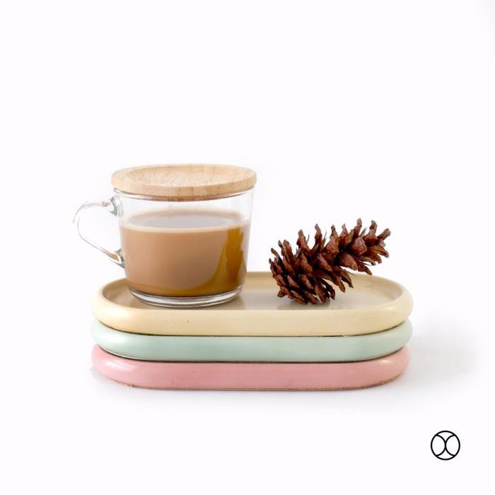 FCR0  Concreate Double Coaster Terra / Tatakan Gelas / Alas Gelas / Tray