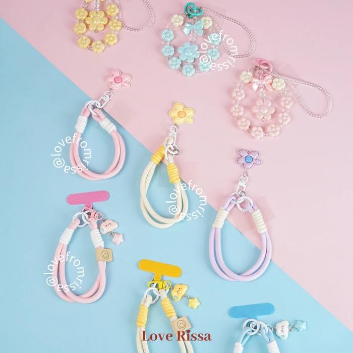 [RISSA] Aksesoris Tali dan Rantai Gantungan Tas Gantungan HP Trendy Baru Lucu Aksesoris Handphone HP