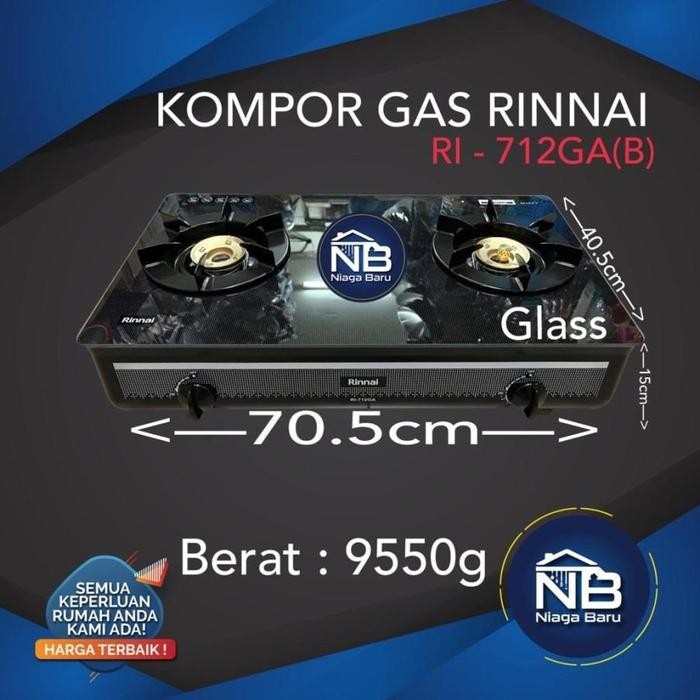 Kompor Rinnai 2 tungku Ri 712 GA B