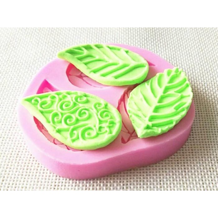 CETAKAN MOLD FONDANT CLAY RESIN DAUN LEAF LEAVES MINI SIICONE SILIKON