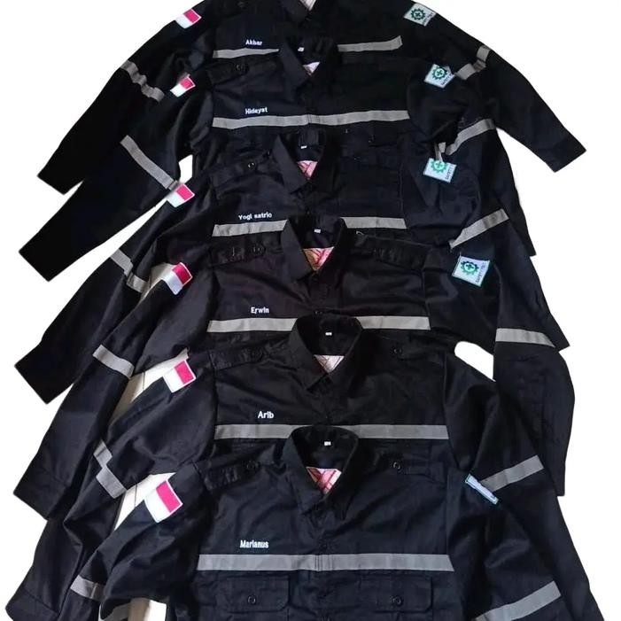 baju kerja //baju safety//baju konstruksi//baju lapangan//baju tambang k3 Bordir