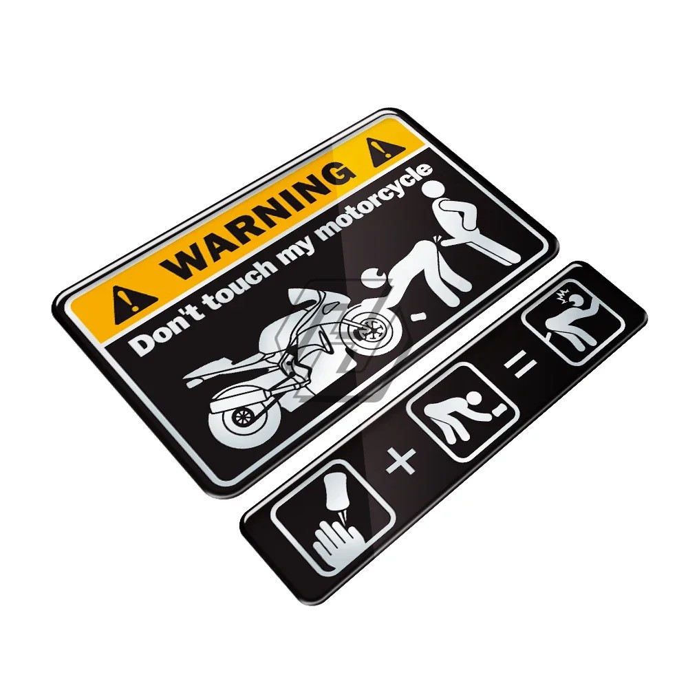 3D Gel Warning Sticker Don't Touch My Motorcycle Sex Decal Stickers Universal for Motorcycle