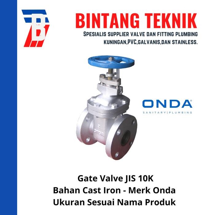 GATE VALVE 2" INCH CAST IRON ONDA JIS 10K