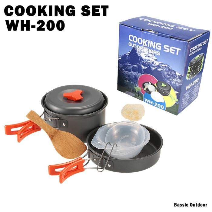 PROMO Cooking Set Nesting Panci Camping outdoor DS 200 dan WH 200