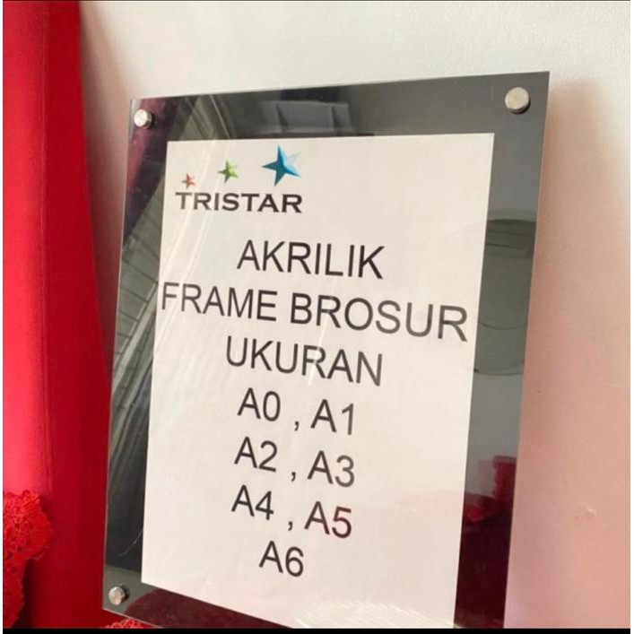 AKRILIK FRAME HITAM (UKURAN A0)(CEK DESKRIPSI / Acrylic frame tempat poster Foto Kertas