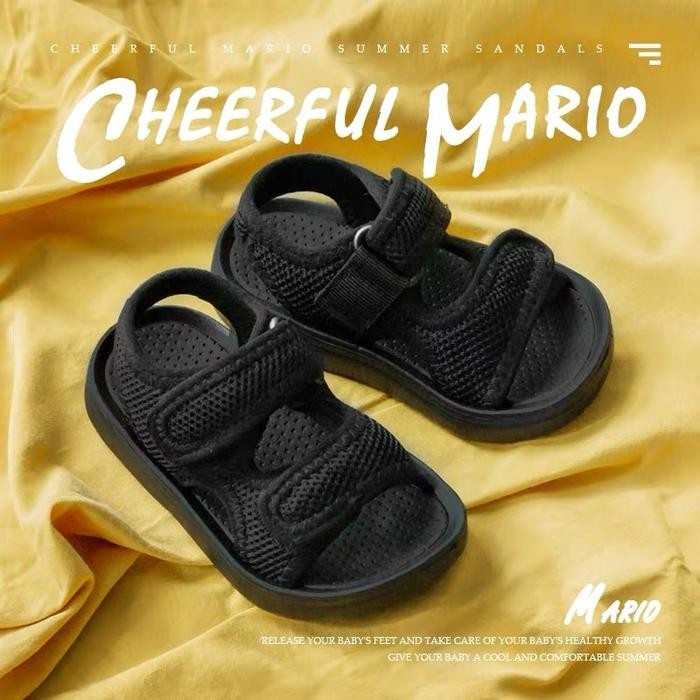 Sepatu Sandal Anak Kain Bernapas Solid Kain Jala Bahan Lembut Tidak Melukai Kaki Anda Sandal Anak