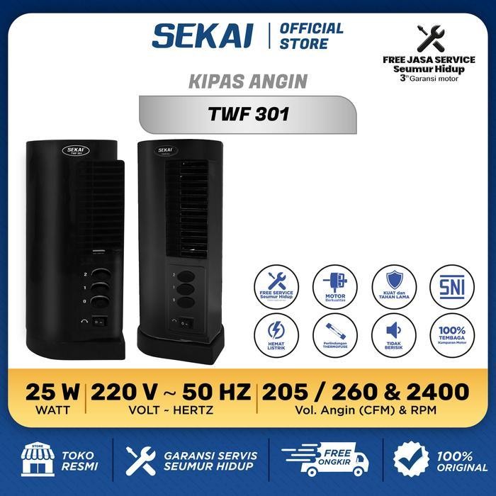 Sekai Kipas Angin Meja / Menara Tower Fan TWF 301 TWF301