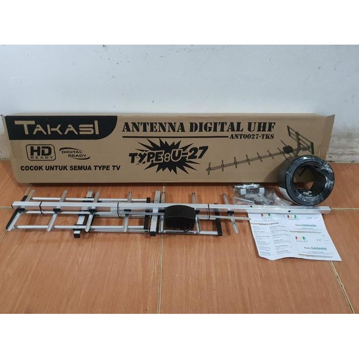 Antena Digital Takasi U27 + Kabel 15Mtr UHF By TANAKA