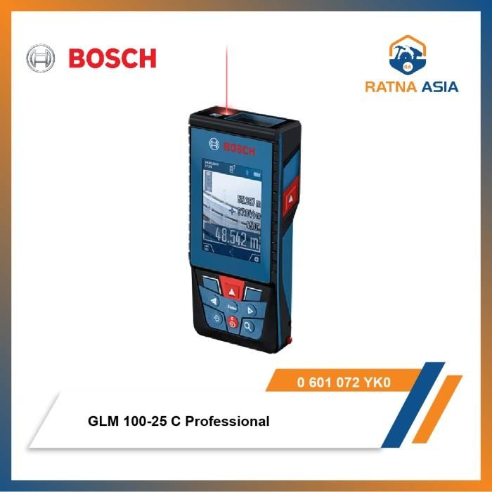 Meteran Laser Merah 100 Meter Bosch Glm 100-25 C Outdoor & Indoor