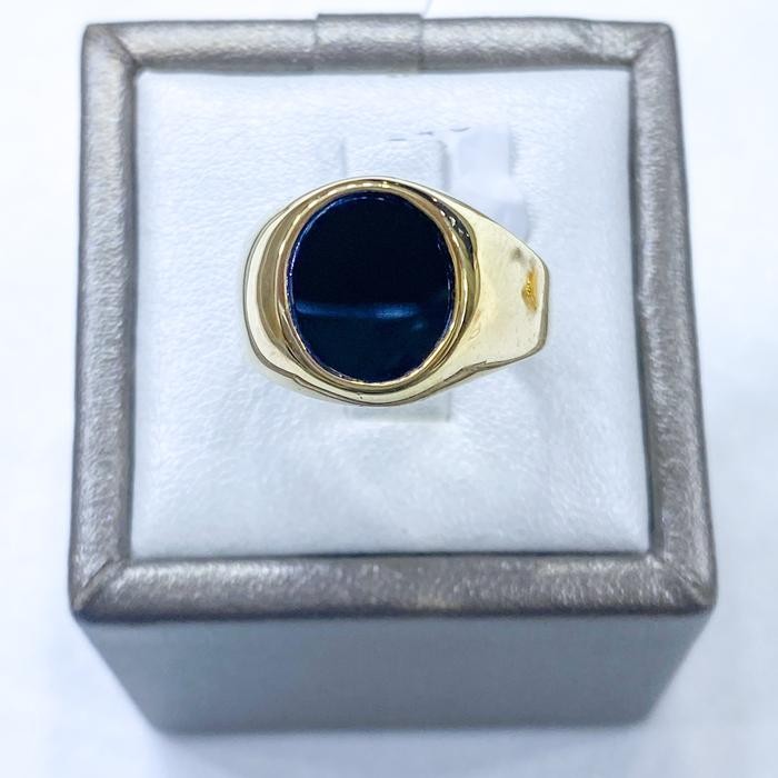Cincin emas kuning 750onix hitam best seller