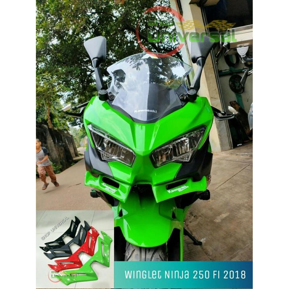 ASLI Winglet Ninja 250 Fi 2018 aksess motor Winglet Ninja 250 Fi 2018 2019 2020 WINGLET NINJA NEW