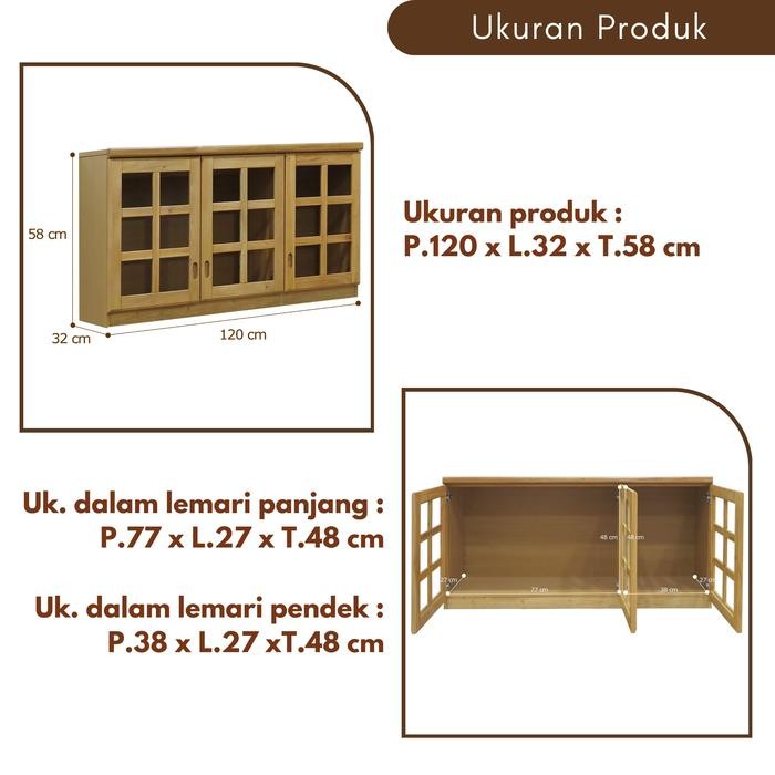 Toraya Lemari Dapur Gantung / Lemari Dapur Atas / Rak Dapur / Wall Cabinet / Kitchen Cabinet