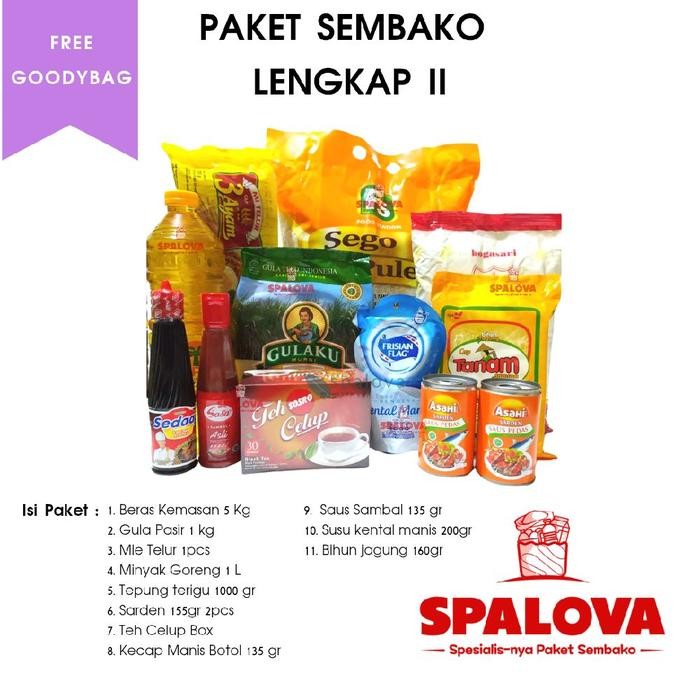 Kirim&siapmakan- Paket Sembako Lengkap Ii Beras 5Kg