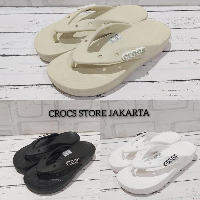 Ready Sandal Crocs Classic Platform Flip Sandal Crocs Wanita Sandal Wanita