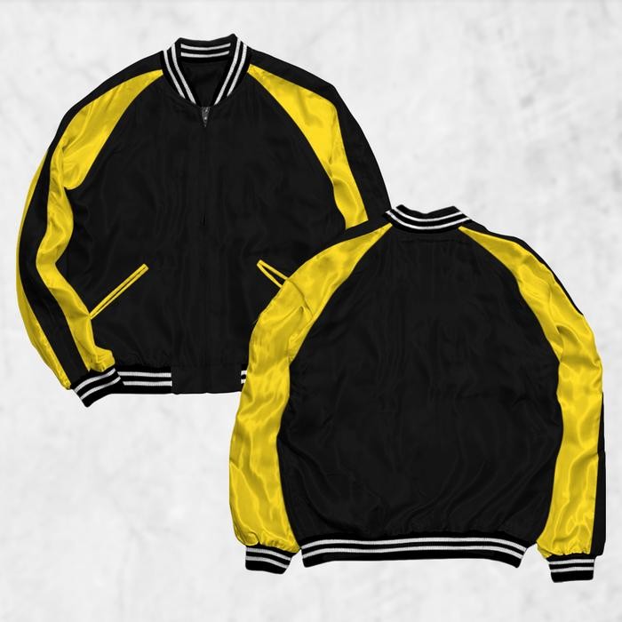 108p- Fortklass Jaket Sukajan Polos Jaket Pria Wanita Distro Unisex Japan Premium Original