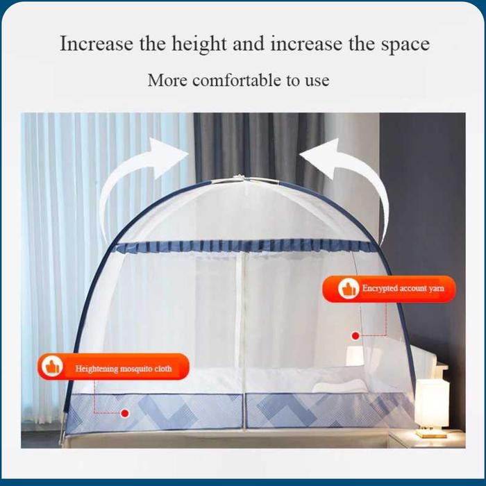 Kelambu Nyamuk Lipat Jaring Anti Nyamuk Kasur Tidur 120 X 200 Cm