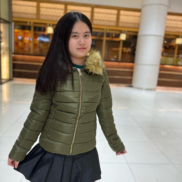 Jaket Winter Bulu Tebal Musim Dingin Wanita, Jaket Parasut Long Coat