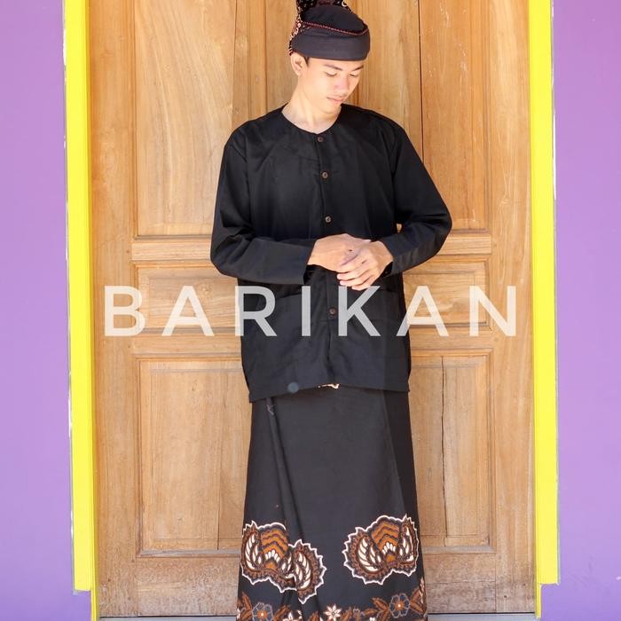 ORIGINAL Baju Pangsi ASunda - Pangsi Hitam Polos - Sarung Batik Lar Gurda READY STOCK
