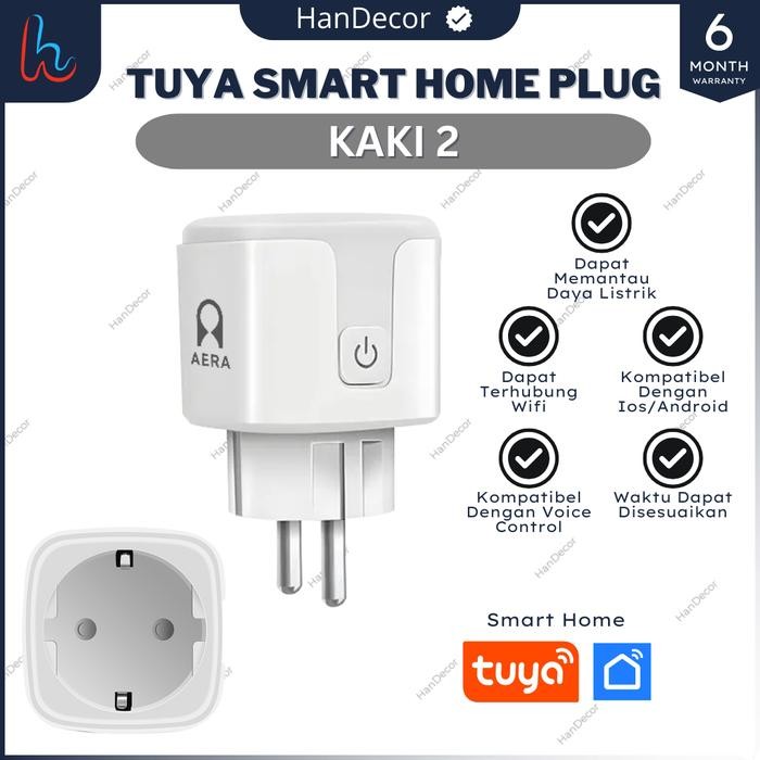 Smart Plug Wifi TUYA 16A Steker Pinter Support Google Colokan Wifi
