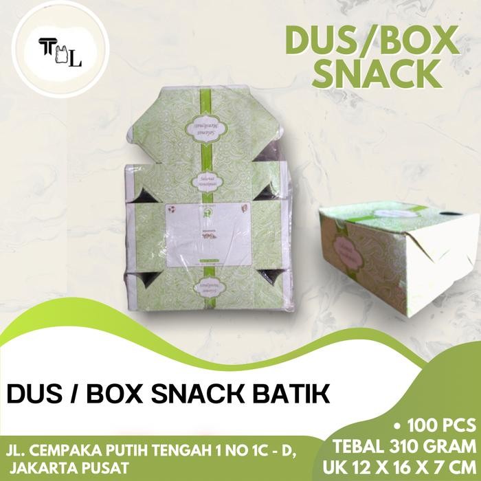 yedb- Dus / Box Snack Batik - Uk 12X16X7 - 100Pcs