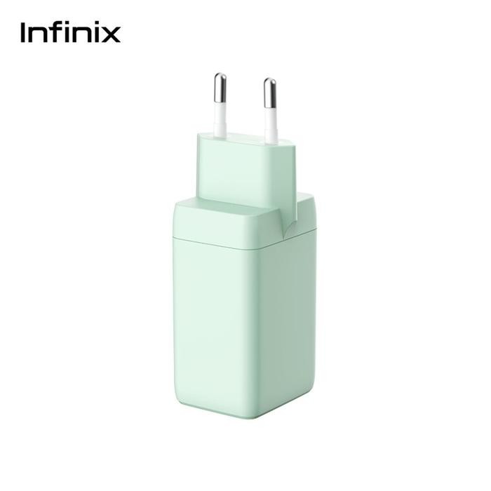 Infinix Charger Kit XC07 - Gan 68W Charger - 2C1A - 100W Braided C to C Cable - Output 65W ori