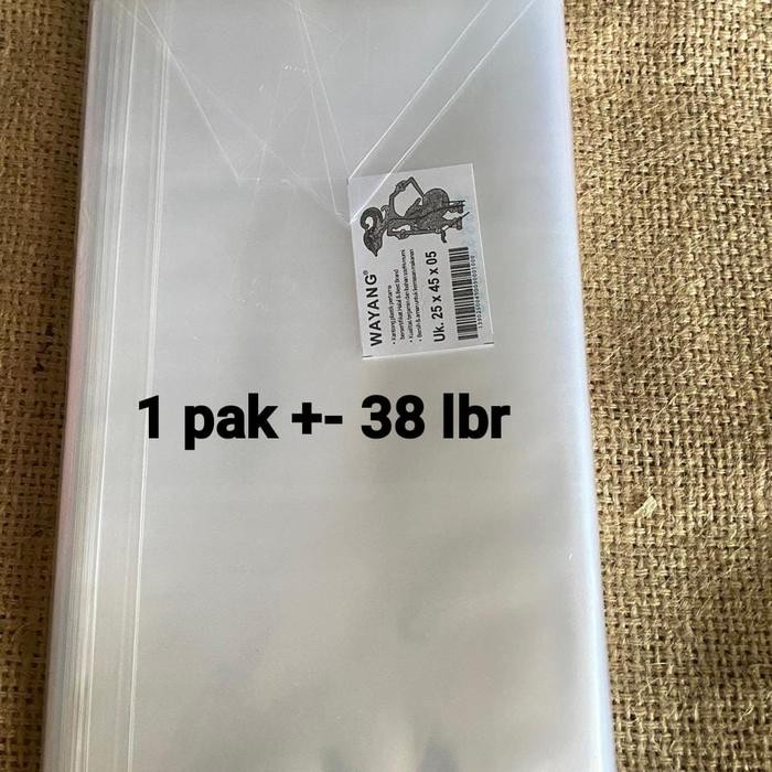 PLASTIK PP WAYANG PLASTIK BENING 25X45 TEBAL 0,5