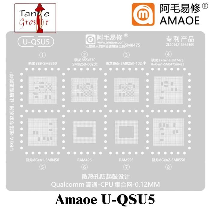PLAT AMAOE U-QSU5 PLAT CETAKAN IC CPU QUALCOMM SM8450 SM8250 SM8350