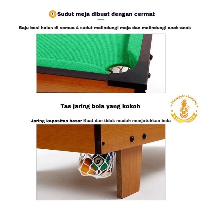 Billiard mini Meja billiard Mainan biliar anak -anak mini Meja Billiard Mini Toys