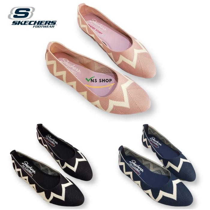 SEPATU SKECHERS WANITA CLEO FLAT