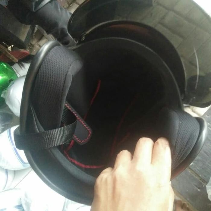 helm honda astrea prima putih kaca flat injak original