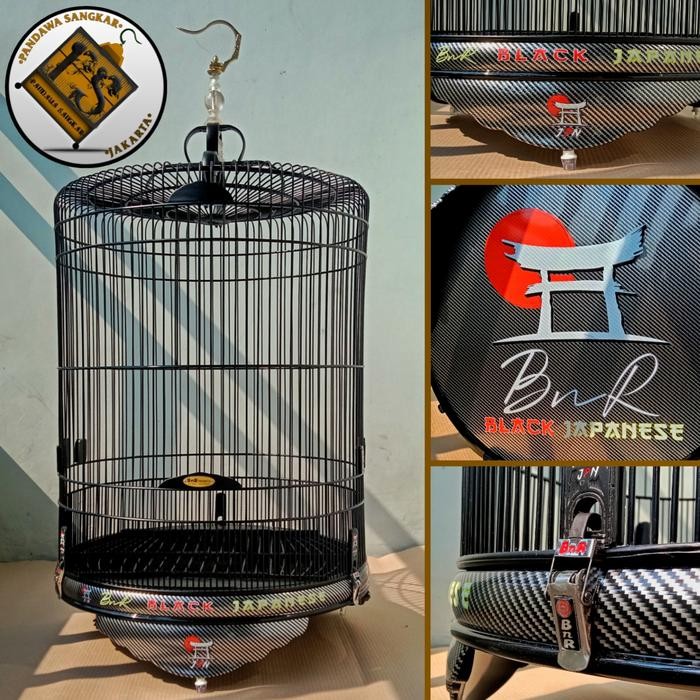 SIAPKIRIM SANGKAR/KANDANG MURAI BNR PVC DECAL CARBON BLACK JAPANESE READY STOCK