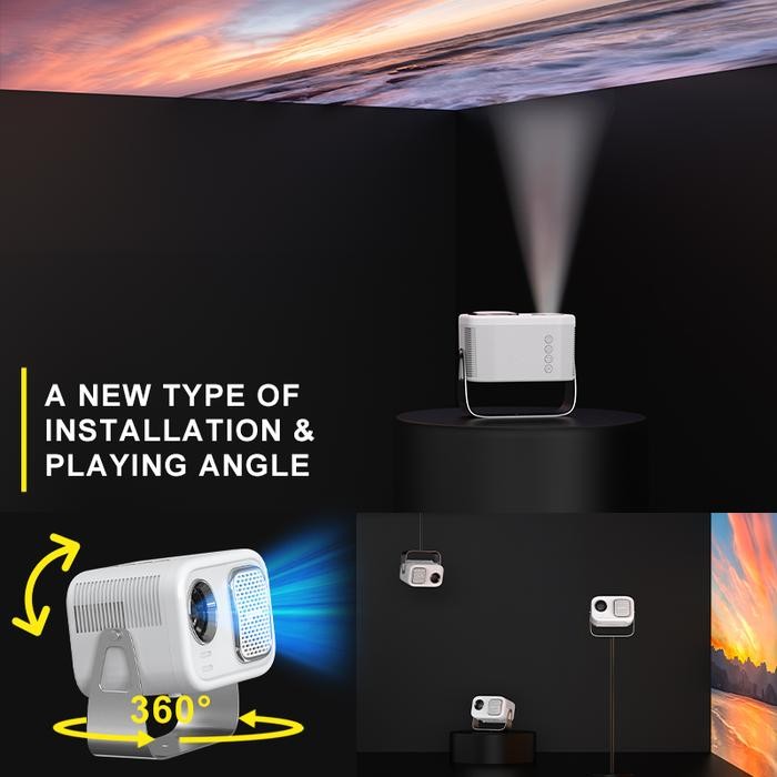 Qiaolet K1A Projector Mini 8000 Lumens Android Projector 5G Wifi Android 11 Proyektor Terlaris