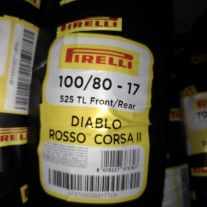BAN PIRELLI DIABLO ROSSO CORSA II 2 90/80-14 HARGA TERMURAH JAMIN 100% ORIGINAL