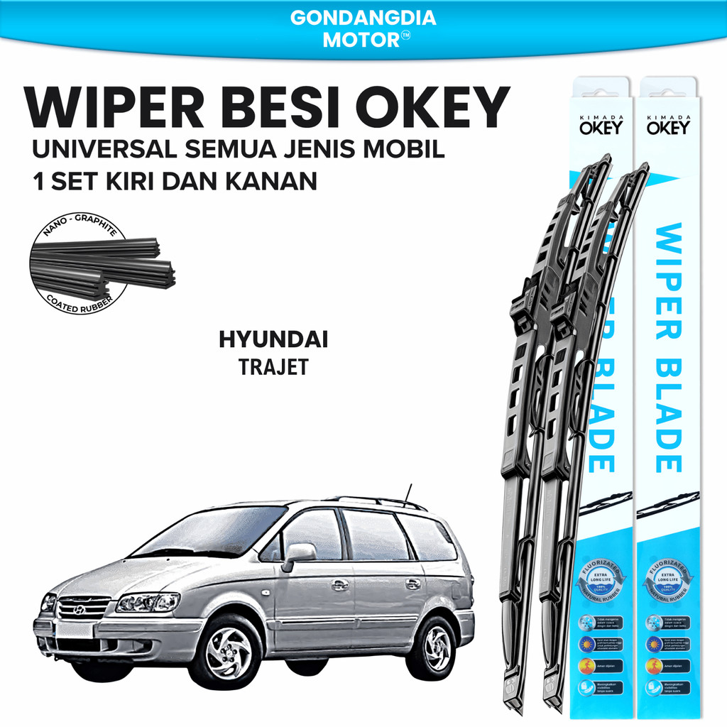 Wiper Hyundai Trajet Konvensional Kaca Depan Mobil