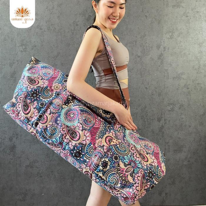 matras yoga Chakra Tas matras yoga Chakra / Tas yoga mat olahraga motif terbaru bahan kanvas - Chakr