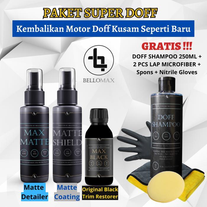 Paket Penghitam Pengkilap Body Motor Doff Premium - Perawatan Kendaraan Cat Doff